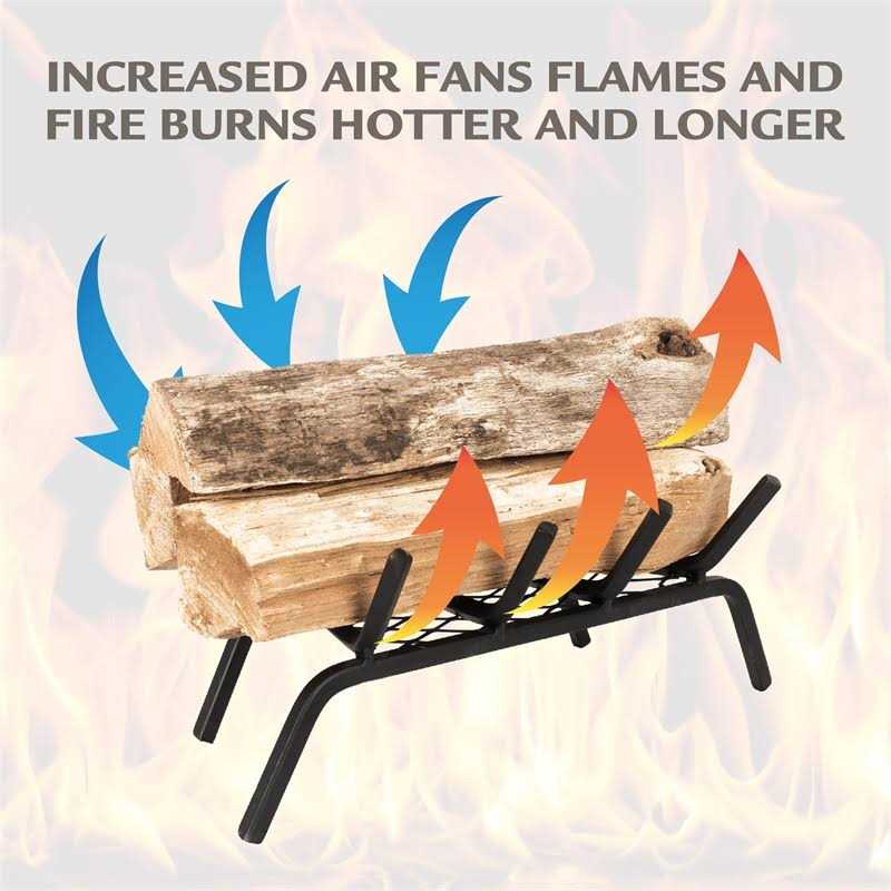 Pleasant Hearth Steel Fireplace Grate with Ember Retainer