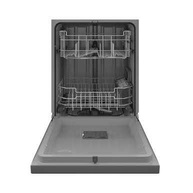 GE Front Control With Plastic Interior Dishwasher With Sanitize