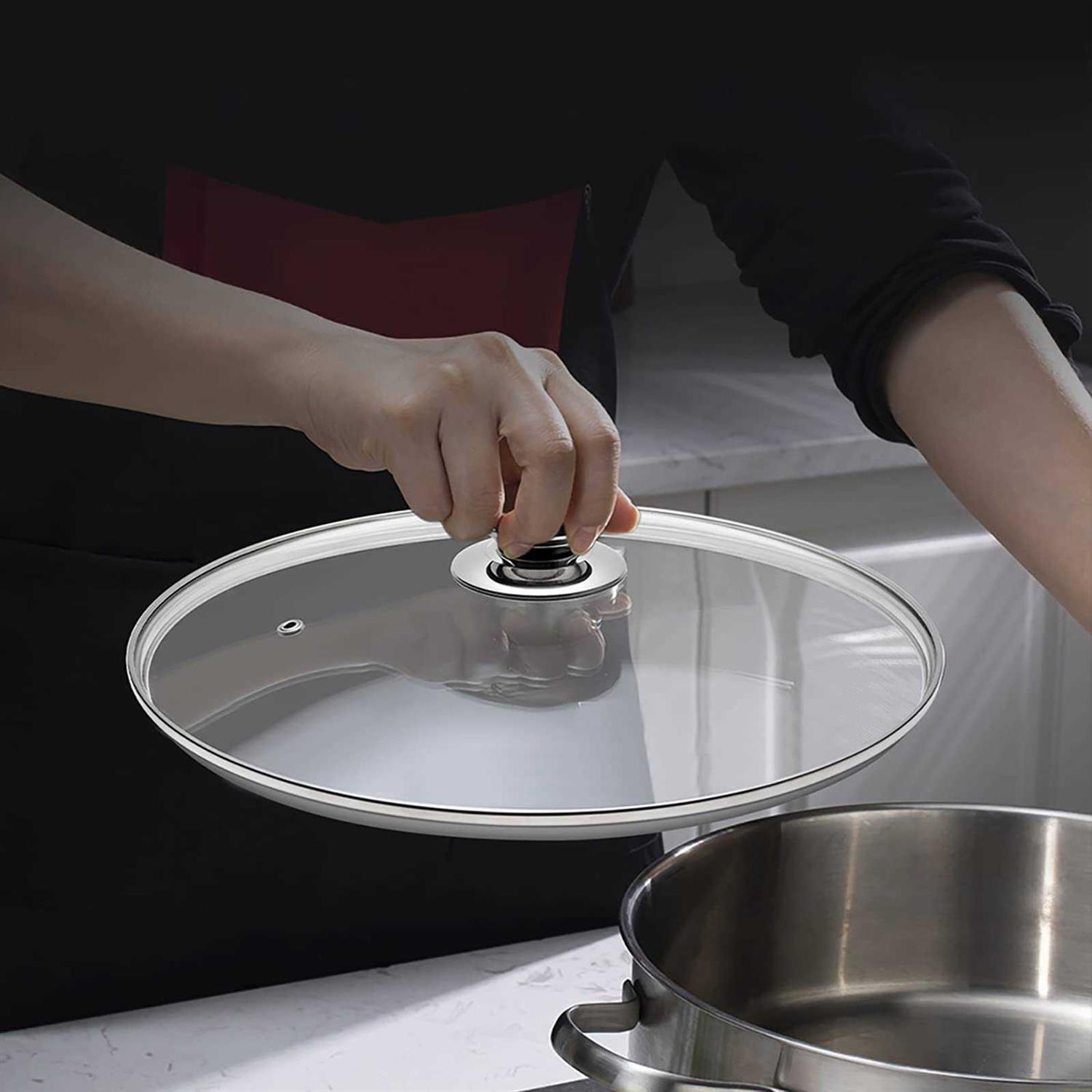 Tempered Glass Lid with Heat Resistant Handle