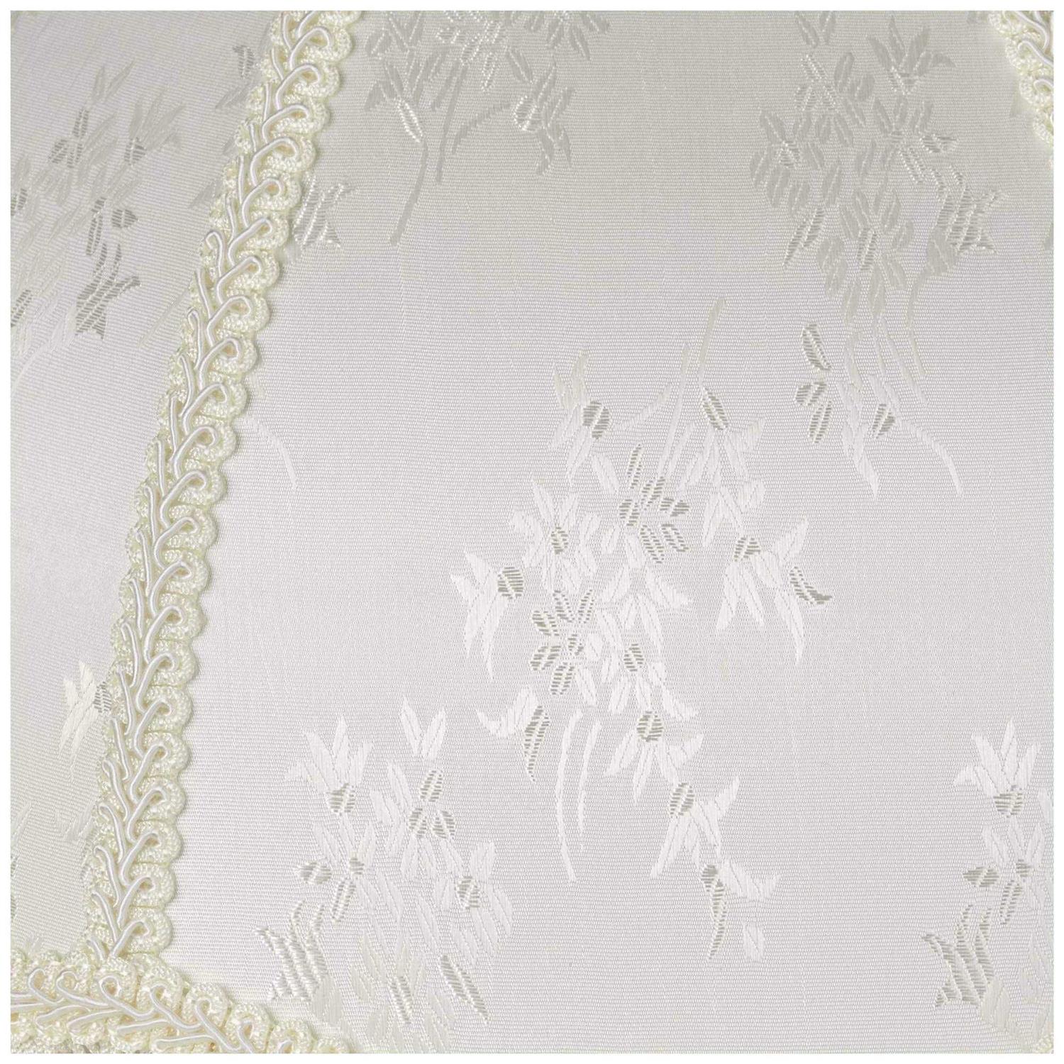 Springcrest Cream Large Scallop Dome Lamp Shade 6 Top x 17 Bottom x 11 High x 12 Slant Replacement with Harp and Finial