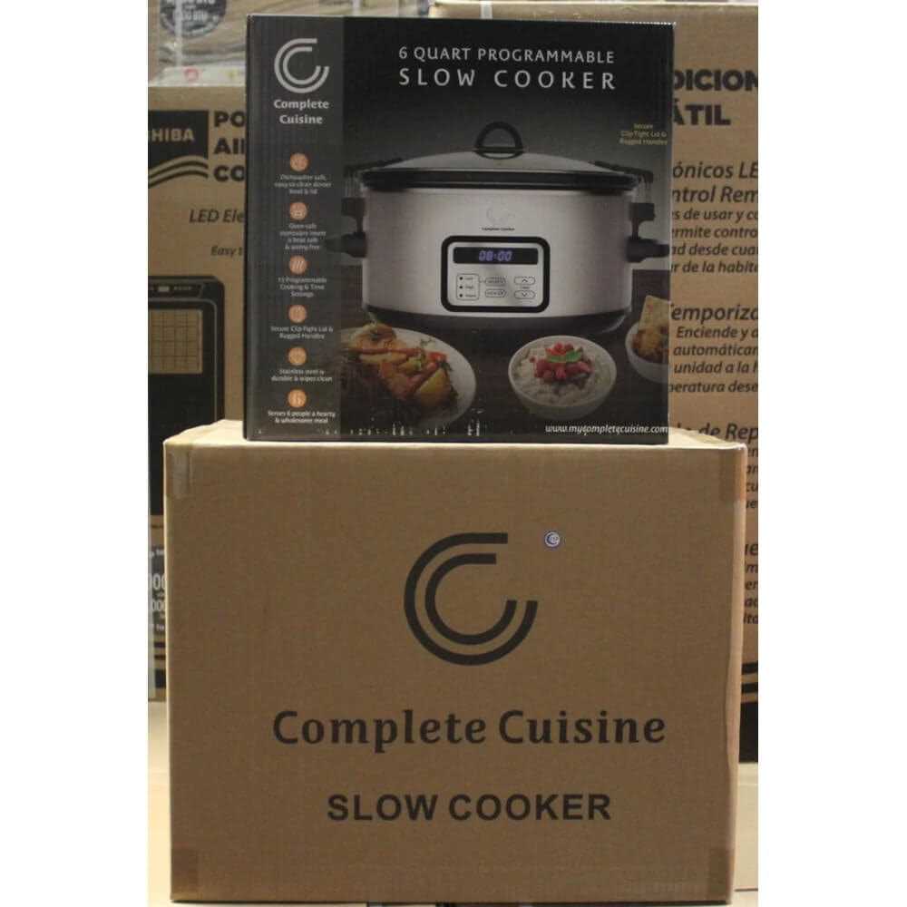 Complete Cuisine 6.0 Quart Programmable Stainless Steel Slow Cooker
