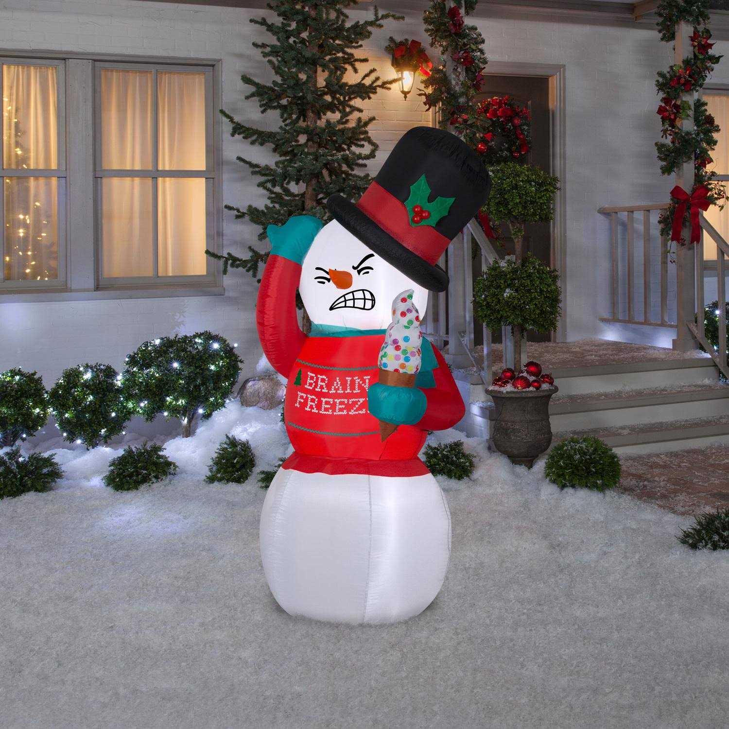 Gemmy Airblown Shivering Snowman Iatable