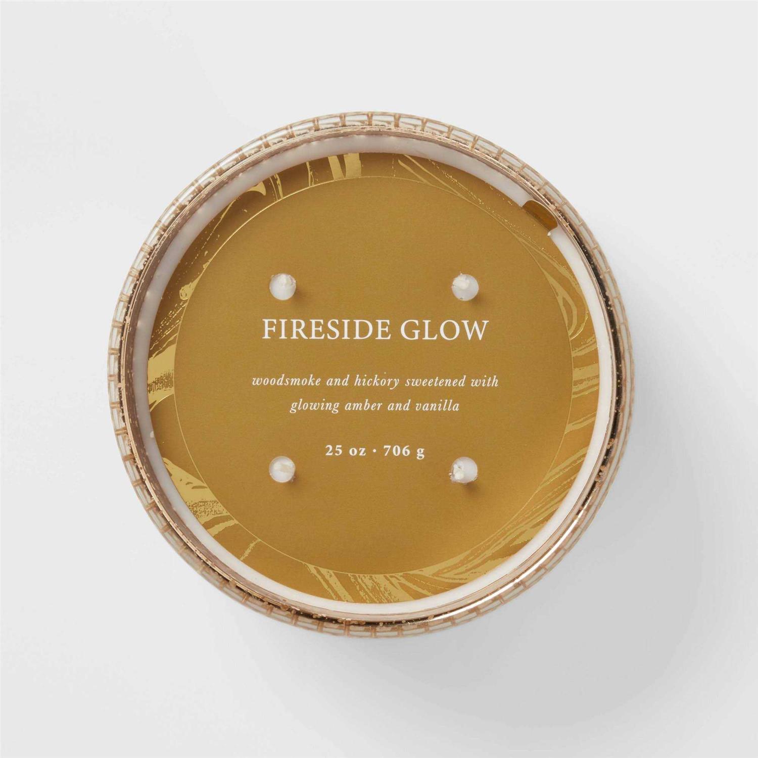 Threshold Ribbed Mercury Glass Footed Jar Candle