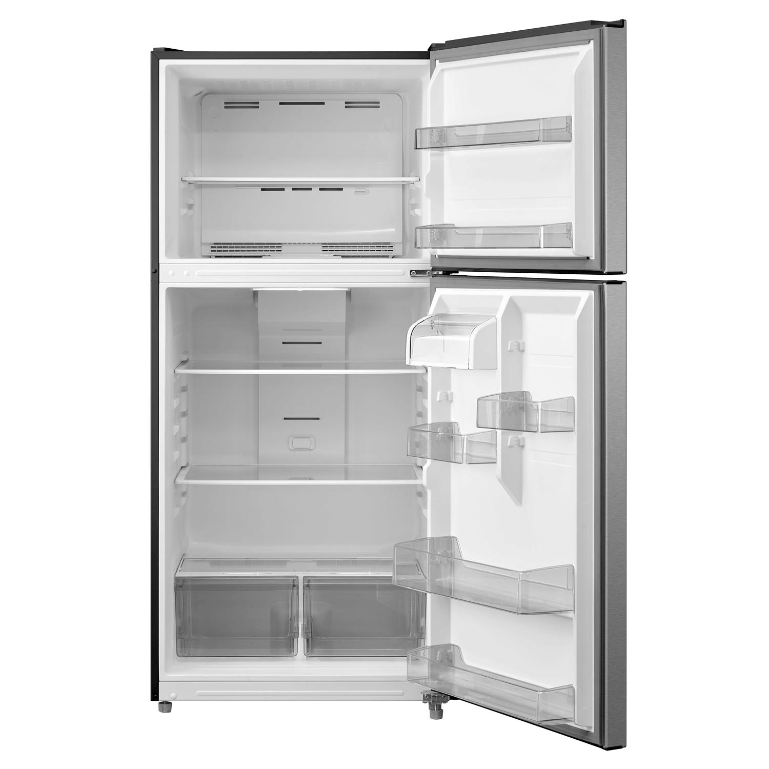 Midea Garage Ready 18.1-cu ft Top-Freezer Refrigerator ENERGY STAR MRT18D3BST