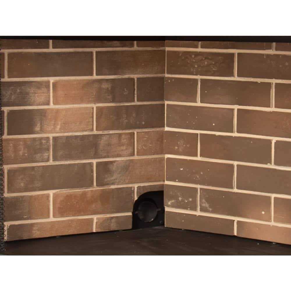 Pleasant Hearth 32 Ceramic Zero Clearance Firebox Brick Panel Set