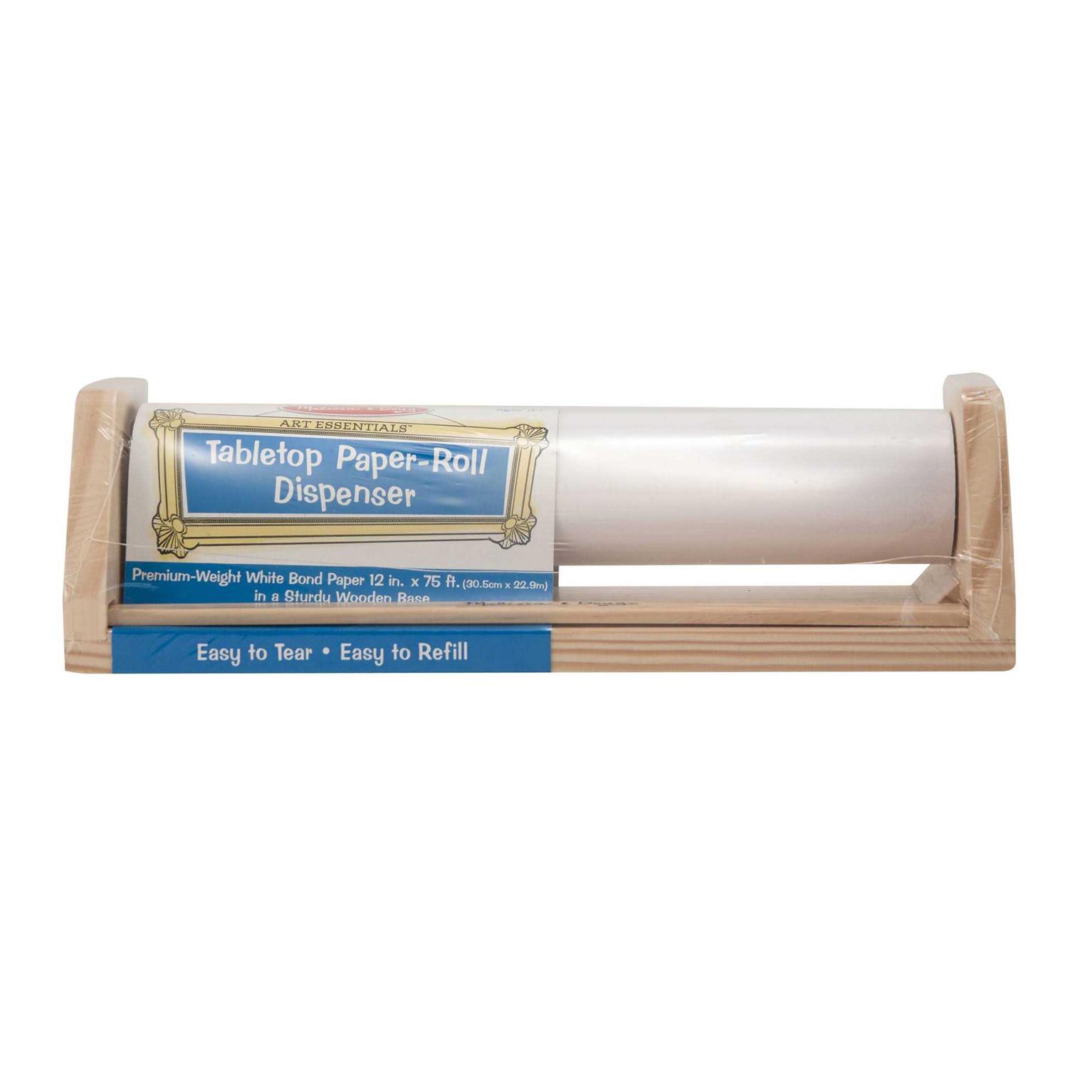Melissa & Doug Tabletop Wooden Paper Roll Dispenser