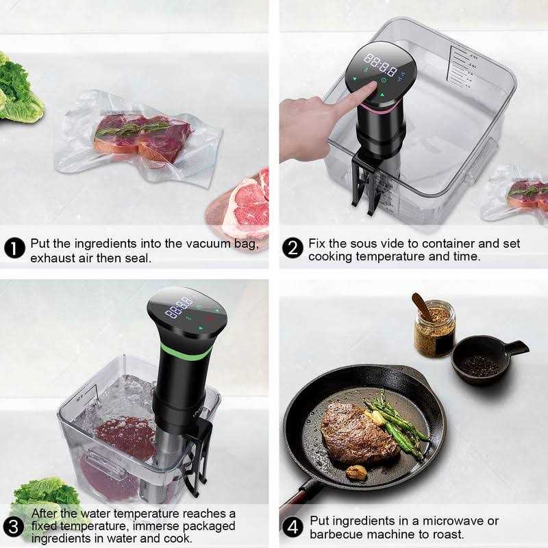 Vpcok Direct Sous Vide Machines, Immersion Circulators, Precision Cooker, with Recipe,Temperature and Time Digital Display Control