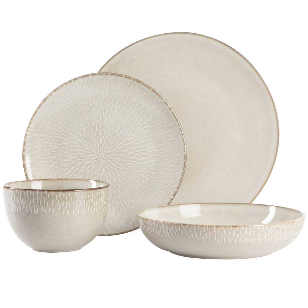 Gibson Elite Matisse 16 Piece Double Bowl Dinnerware Set