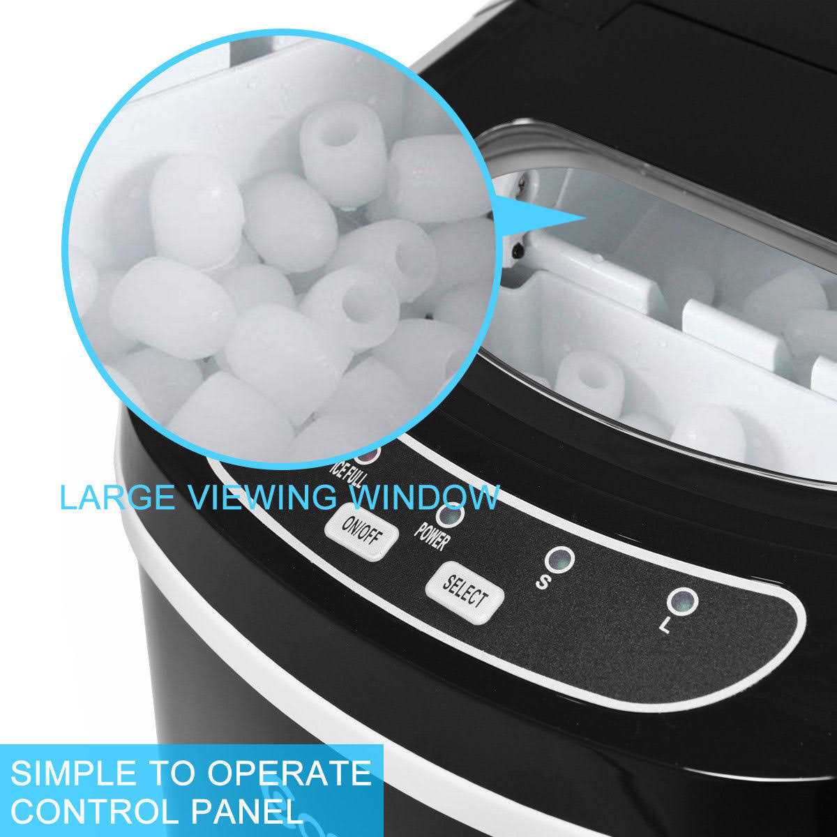 Costway Mini Portable Compact Electric Ice Maker Machine