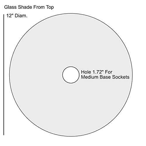 Alabaster Amber Glass Lamp Shade Replacement for Floor Lamp