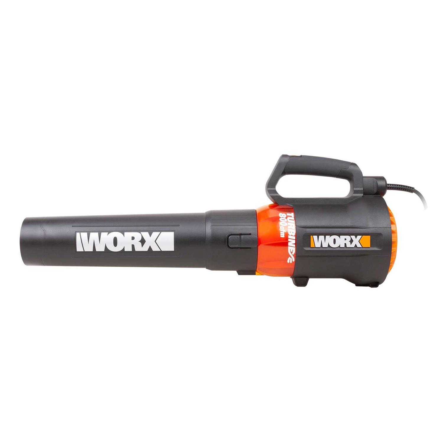 Worx WG521 12 Amp Turbine 800 CFM Electric Leaf Blower