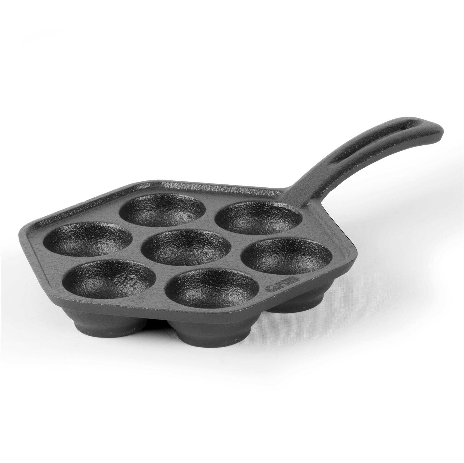Commercial Chef Cast Iron Danish Aebleskiver Pan