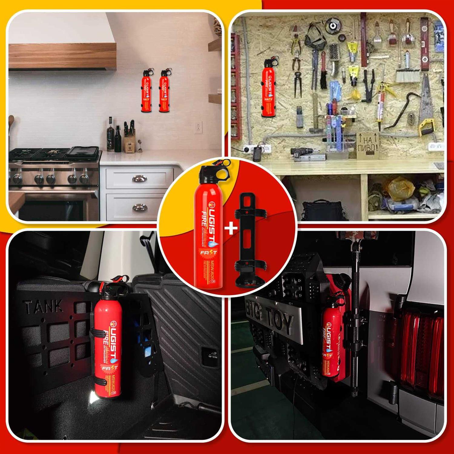 Ougist Fire Extinguisher for House,This Special Water-Based Fire Extinguisher Can Be Used in Cold Environments,Prevents Combustibles From Burning