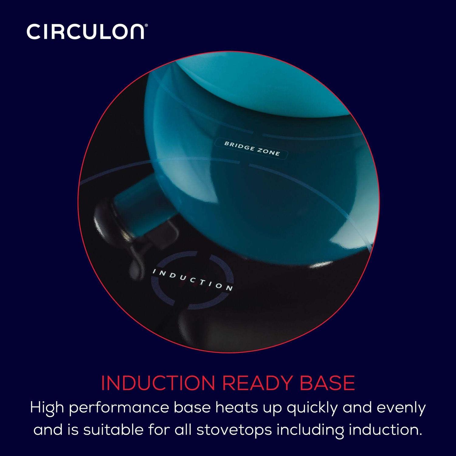 Circulon Enamel on Steel Whistling Teakettle with Flip-Up Spout