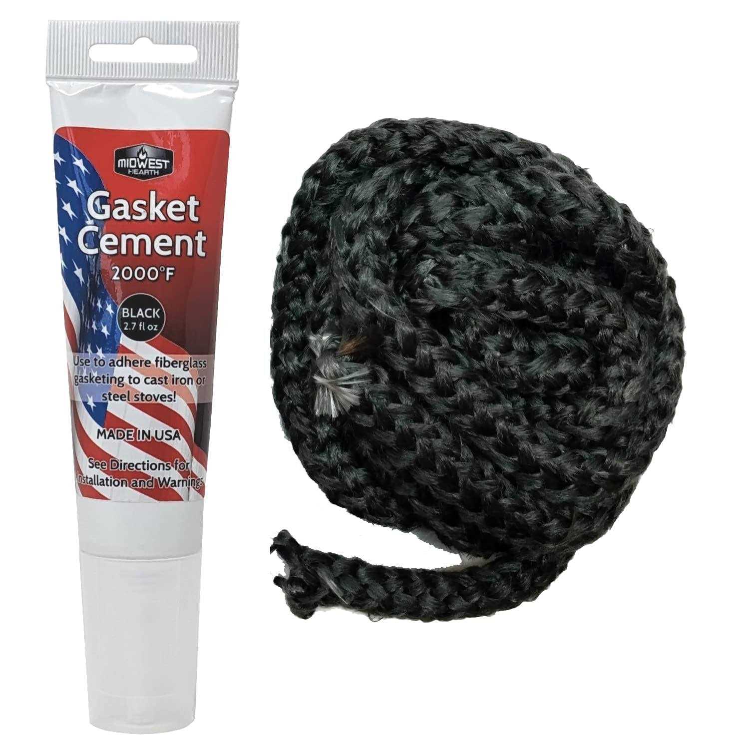 Midwest Hearth Wood Stove Replacement Gasket Kit for Woodburning Stoves