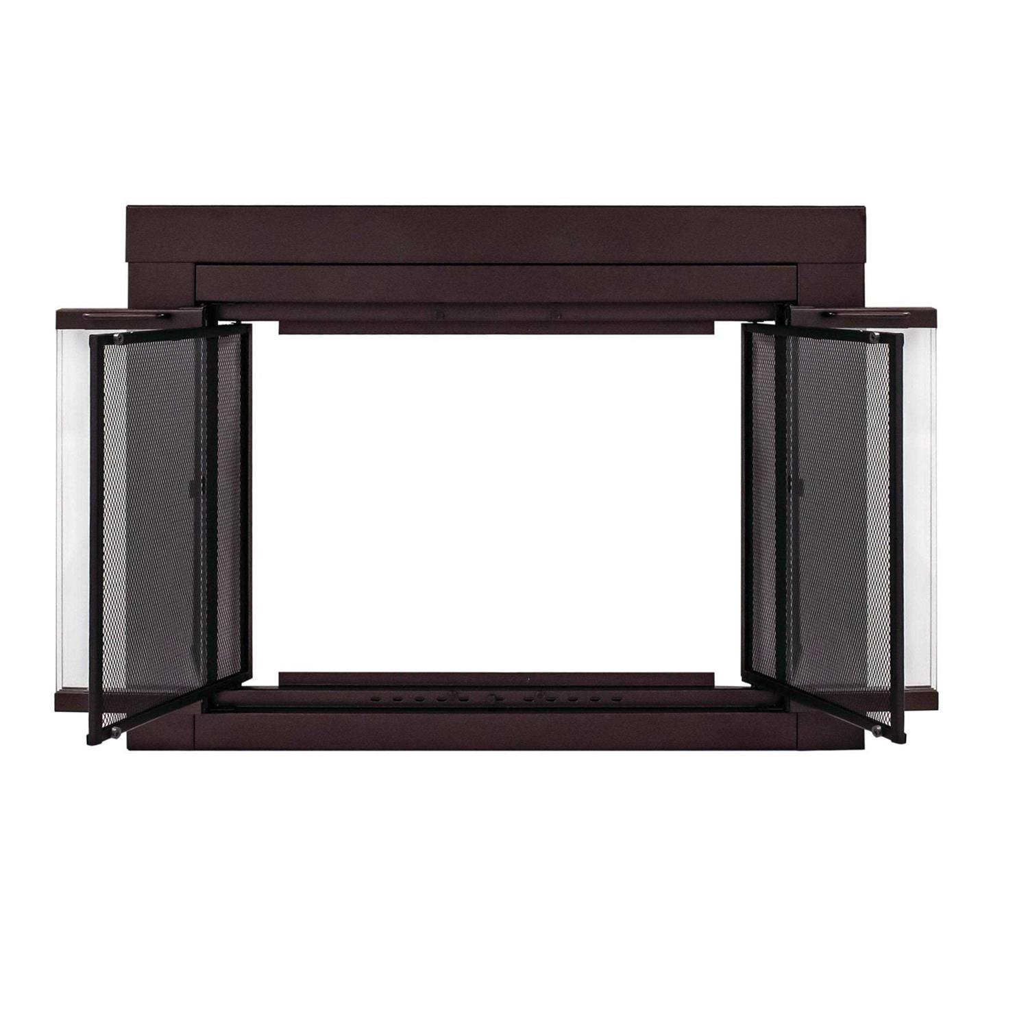Pleasant Hearth Ascot Oil Rubbed Bronze Glass Fireplace Doors