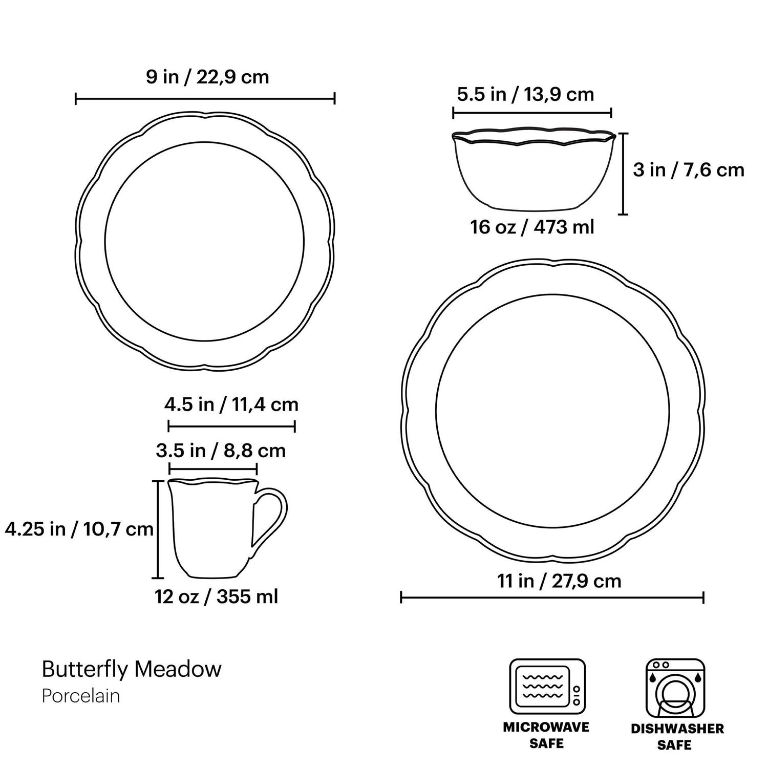 Lenox Butterfly Meadow 24 Piece Dinnerware Set