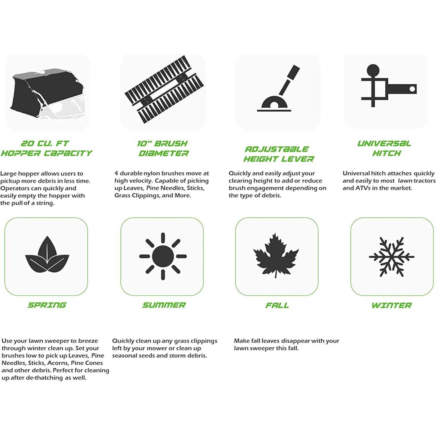 Yard Commander 48 Lawn Sweeper Tow-Behind