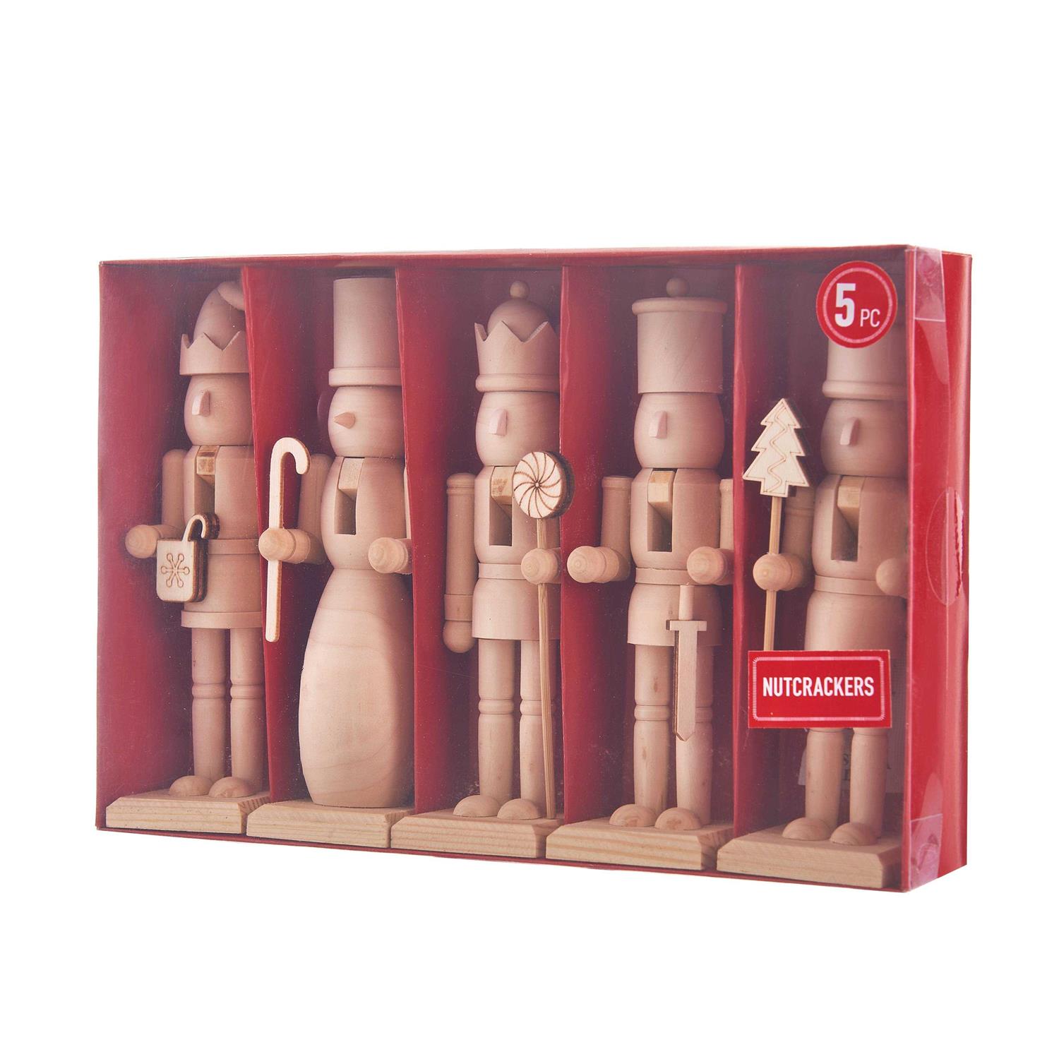 Unfinished Wood Nutcrackers Set by Make Market