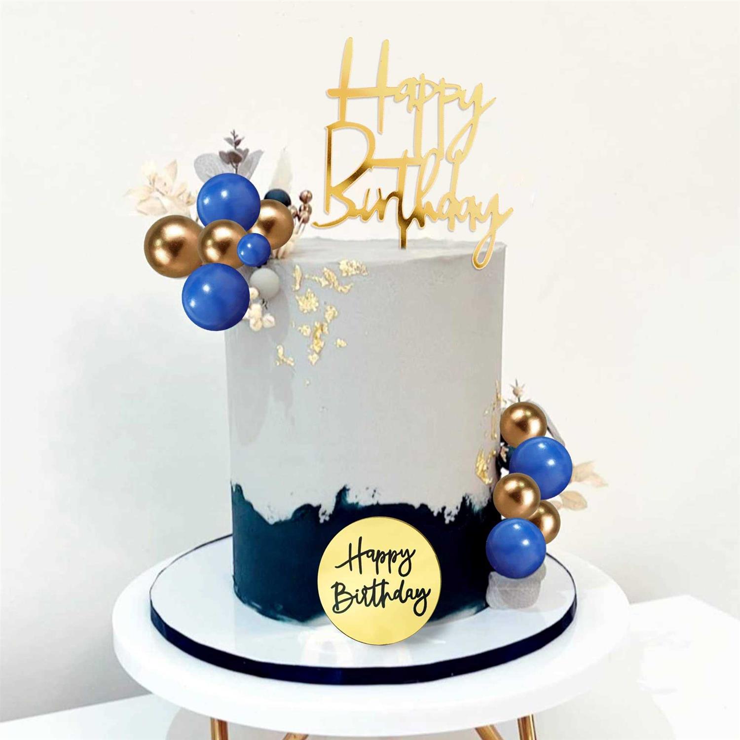 Man Cake Topper Gold Ball Cake Topper Happy Birthday Boho Cake Topper Decorations Boho Wedding Man Boy Birthday Party Baby Shower