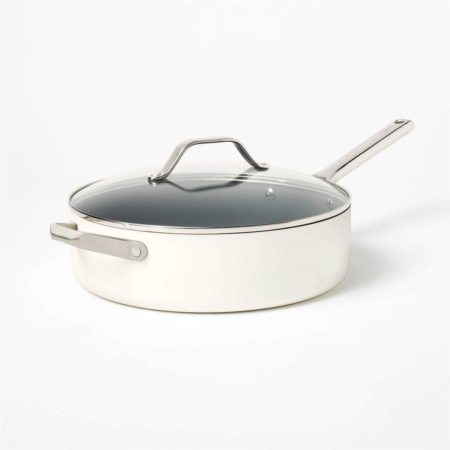 Figmint 5qt Nonstick Ceramic Coated Aluminum Saute Pan