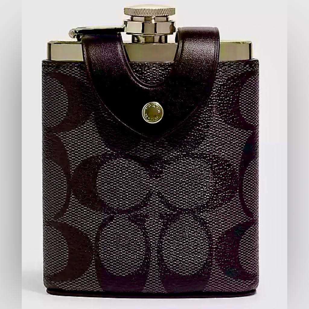 Coach Outlet Flask In Signature Canvas