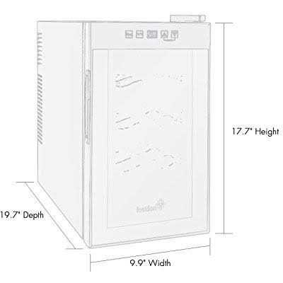 Ivation 12-Bottle Thermoelectric Wine Cooler IVFWCT121B