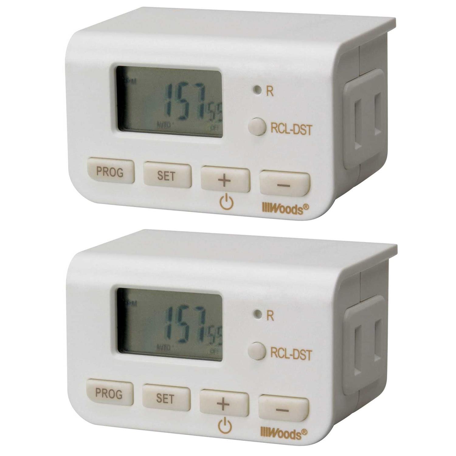 Woods 50007WD Indoor 24-Hour Digital Plug-In Timer