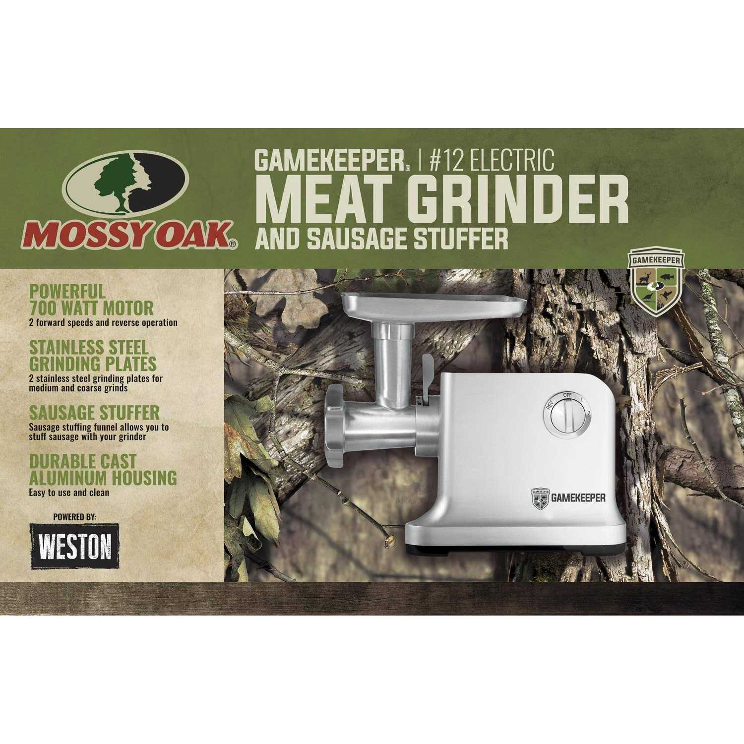 Weston Mossy Oak GameKeeper #12 Electric Meat Grinder and Sausage Stuffer