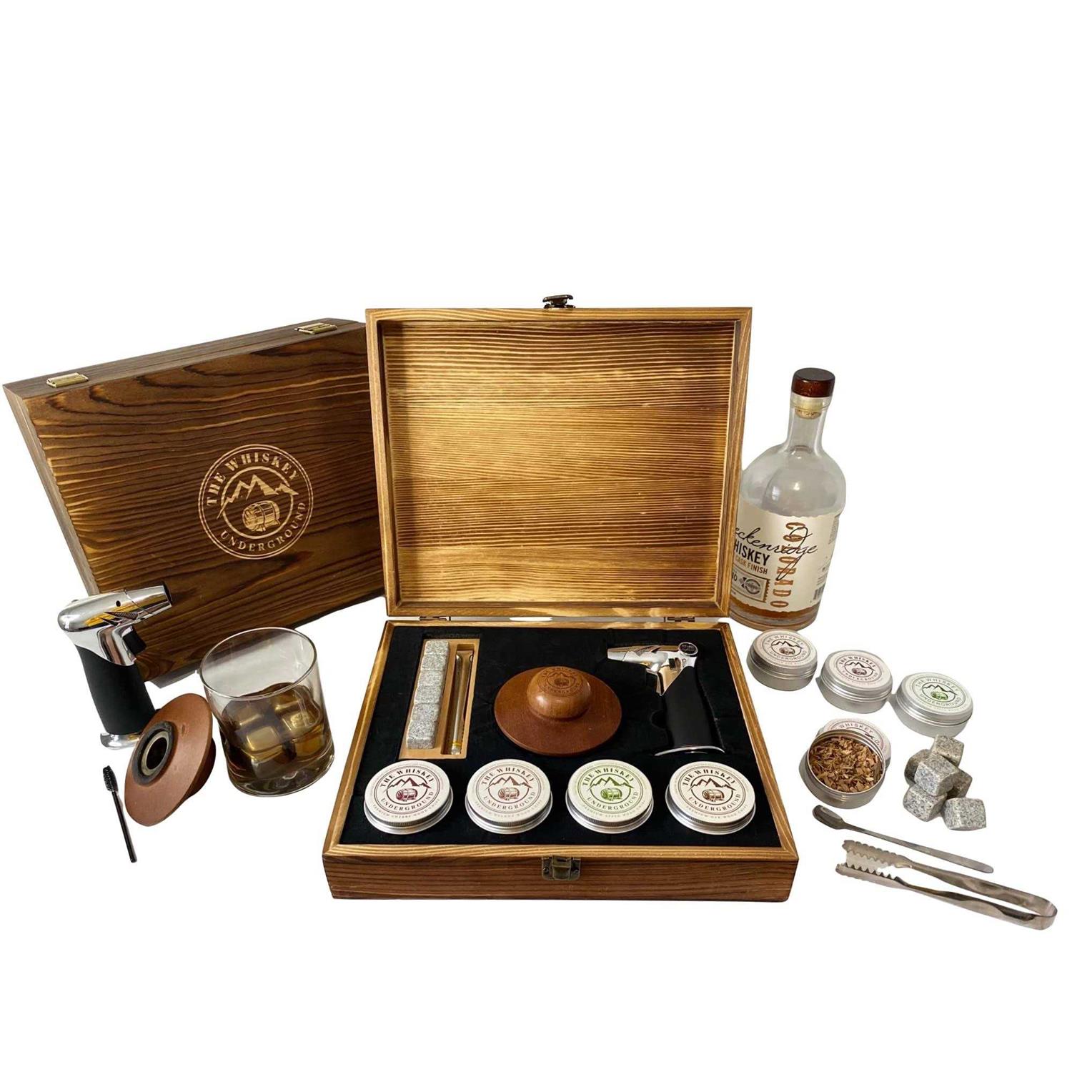 The Whiskey Underground Bourbon Whiskey Smoker Kit Cocktail Smoking Kit with Butane Torch