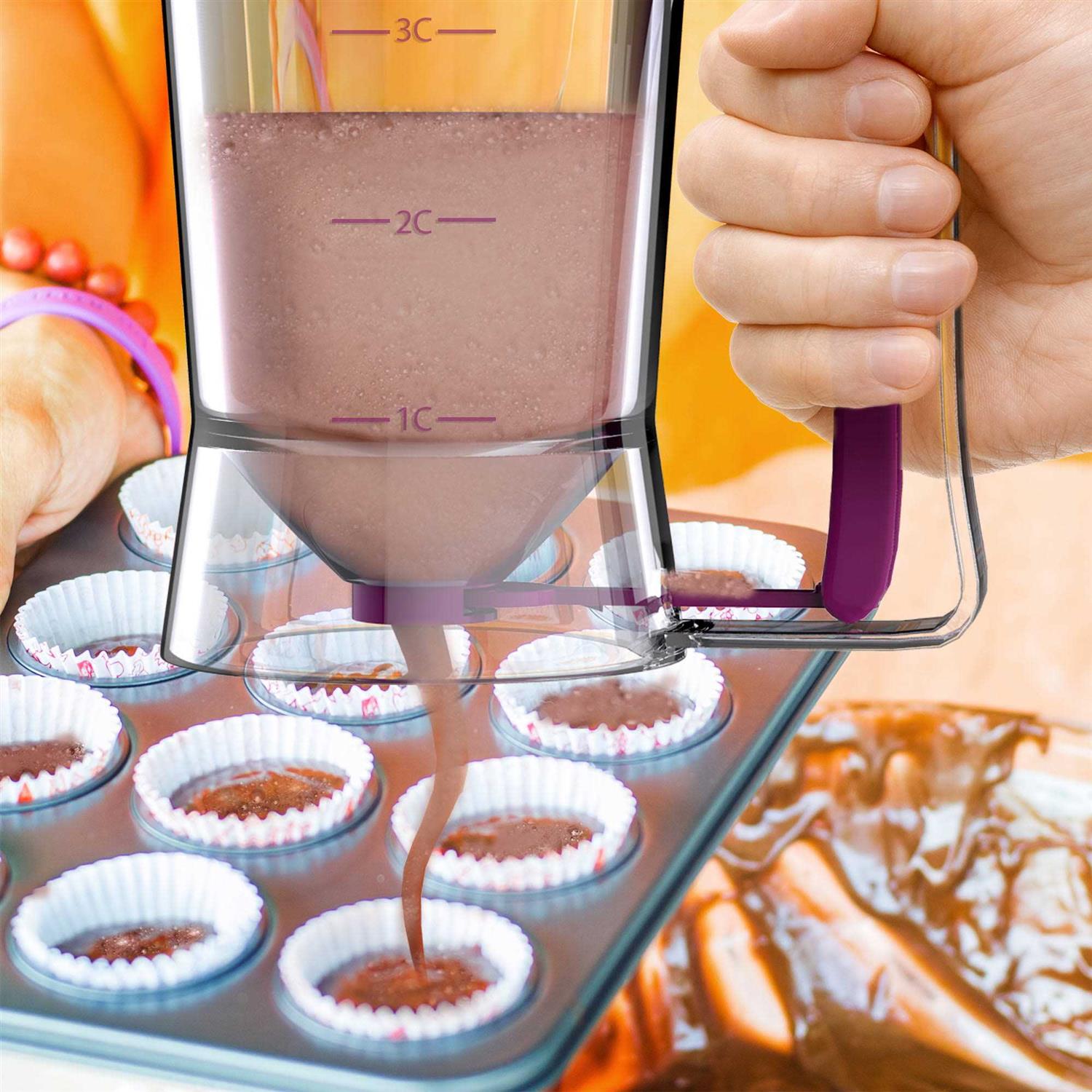 Chef Buddy 4-Cup Cake Batter Dispenser