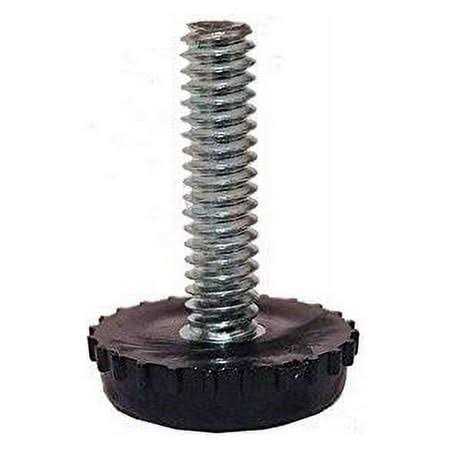 1/4-20 Furniture Levelers Adjustable Black Glides