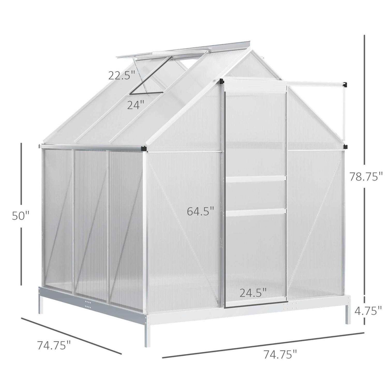 Outsunny 6′ x Walk Greenhouse