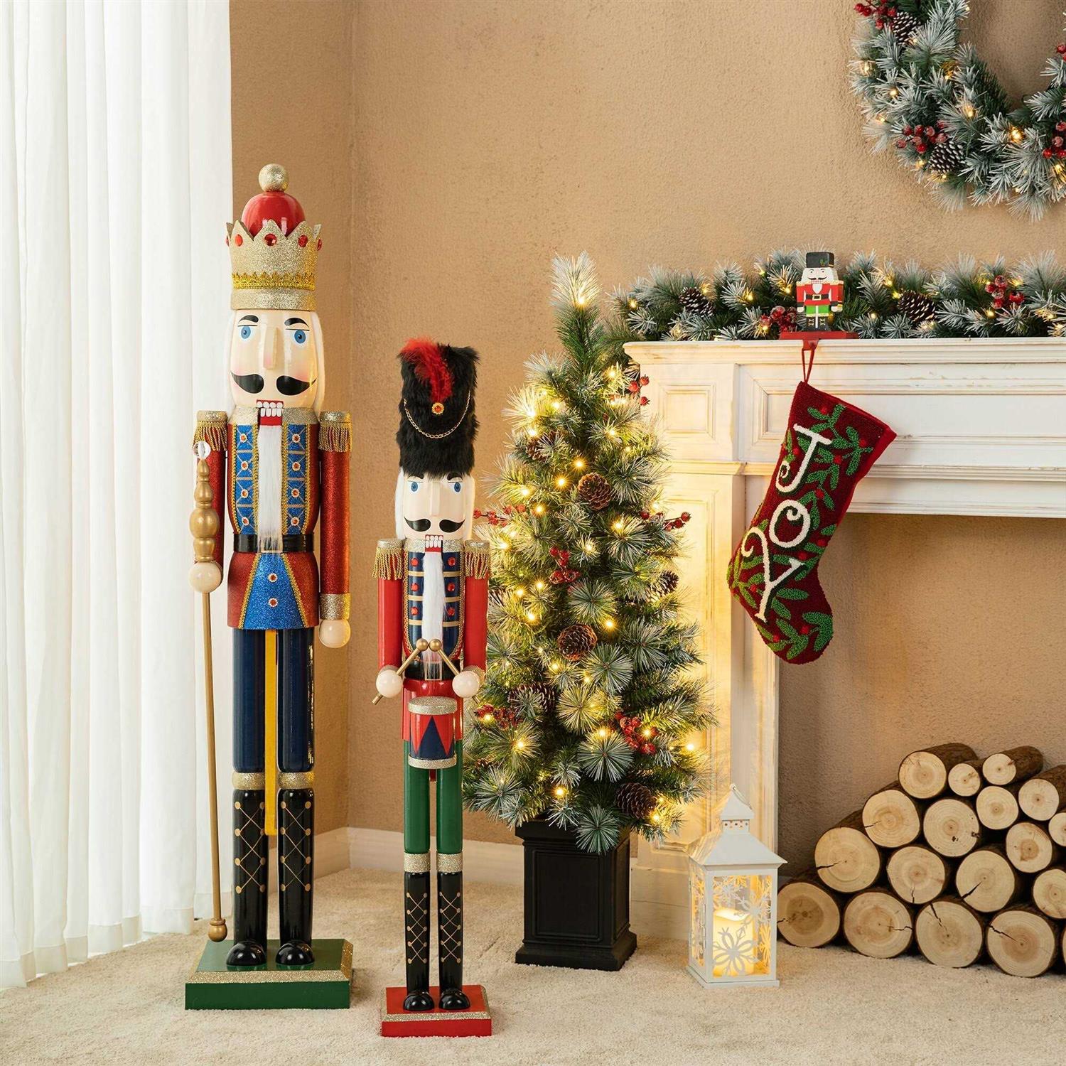 Glitzhome Wooden Christmas Nutcracker