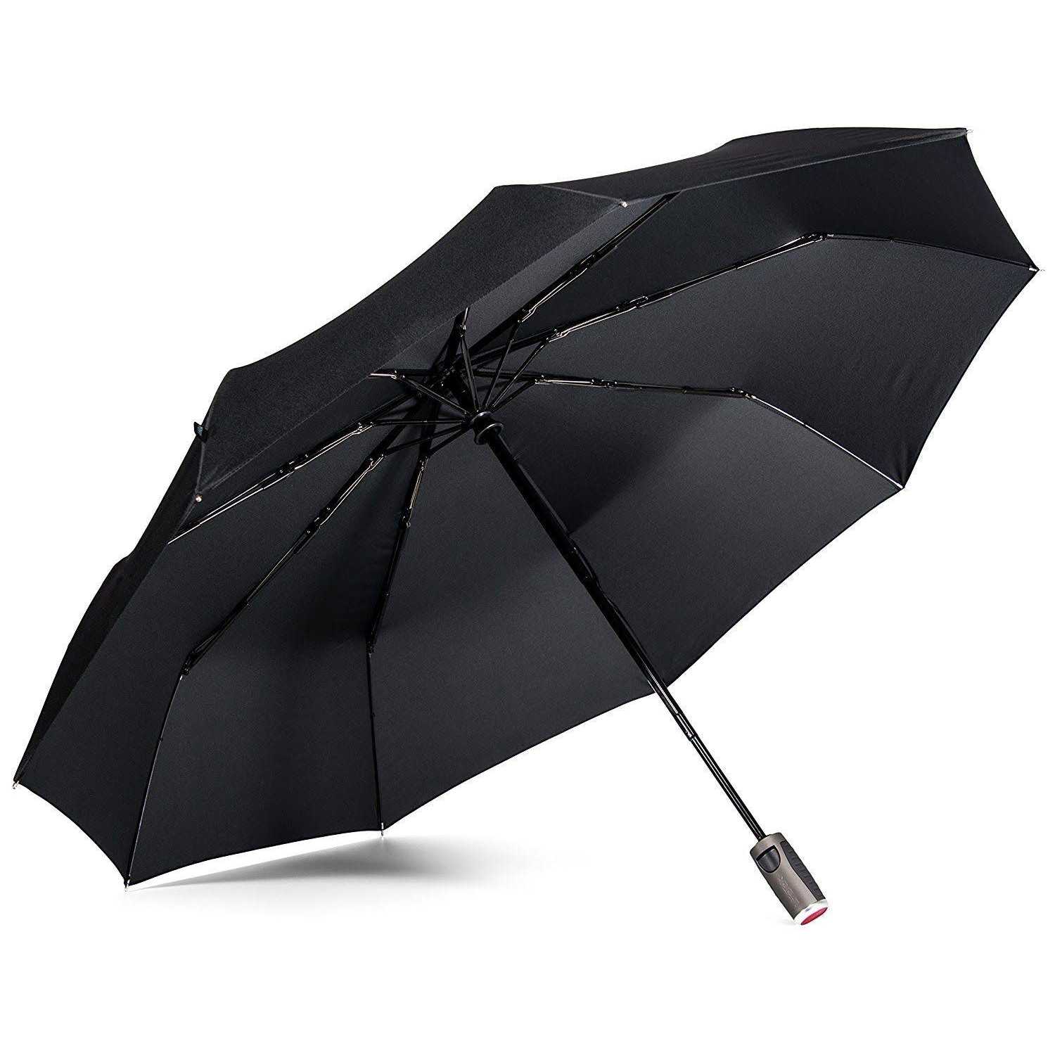 LifeTek Windproof Travel Umbrella Compact Automatic Wind Resistant Strong and Portable