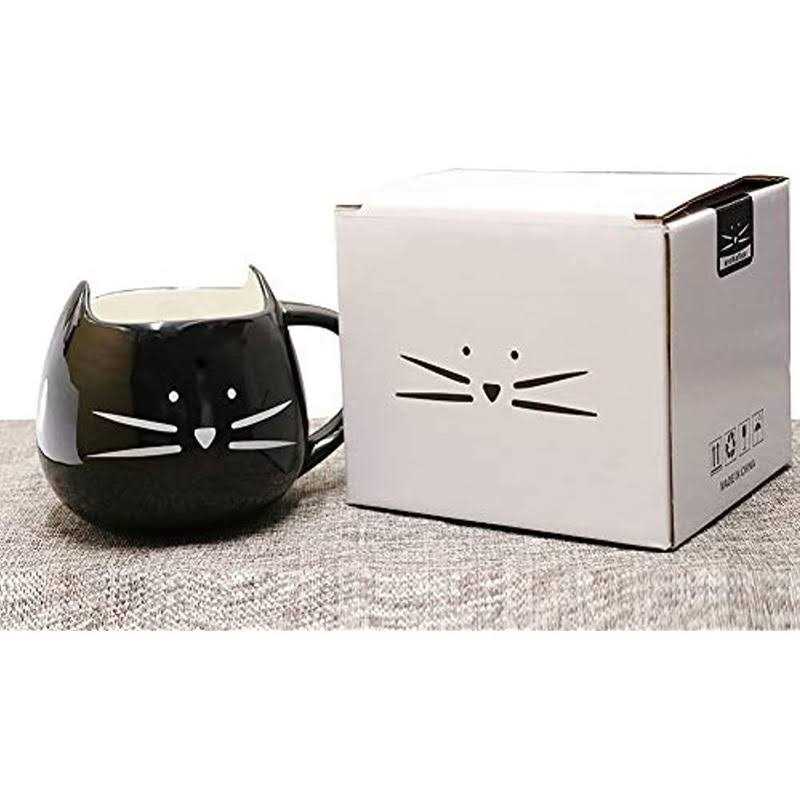 Koolkatkoo Cute Cat Coffee Mug for Cat Women Girls Ceramic Kitty Mugs 12 oz