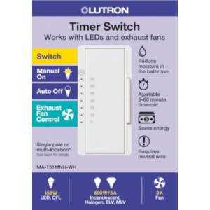 Lutron Maestro Countdown Timer White MA-T51MNH-WH