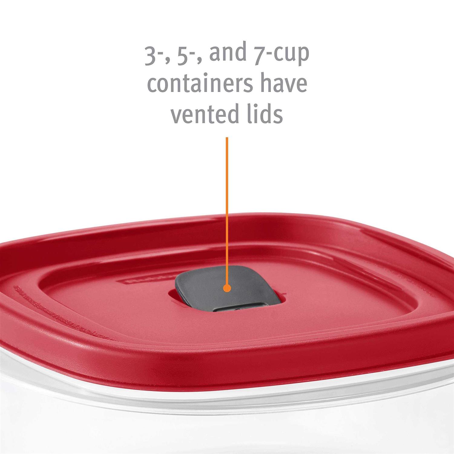 Rubbermaid Vented Lids Food Storage Containers