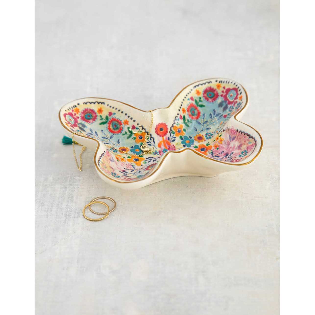 Natural Life Butterfly Trinket Bowl