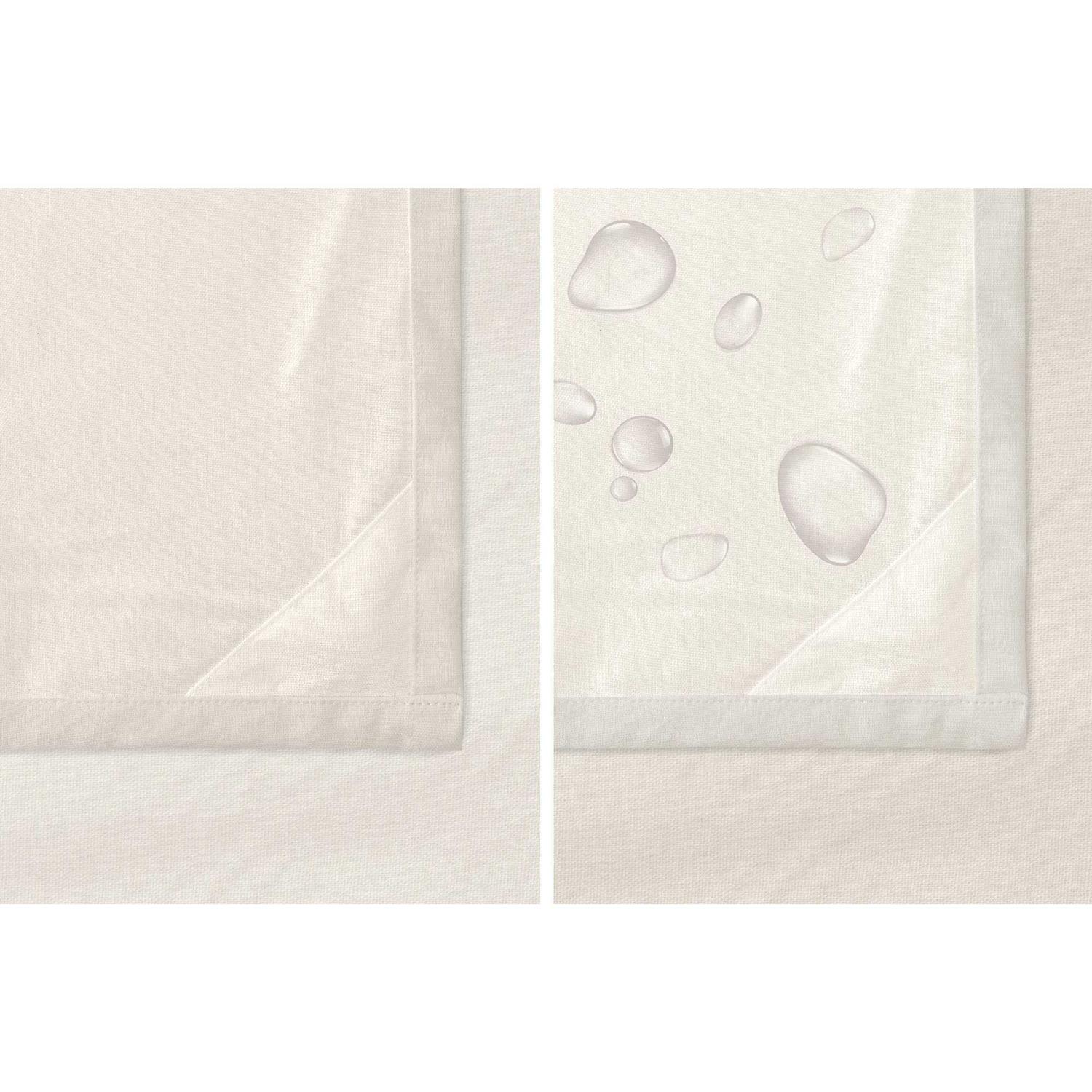 Zenna Home Recycled Cotton 100% Waterproof Fabric Shower Curtain Liner with Anti-Draft Clips