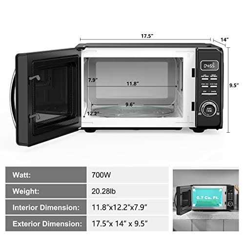 Galanz Retro Countertop Microwave Oven with Auto Cook & Reheat