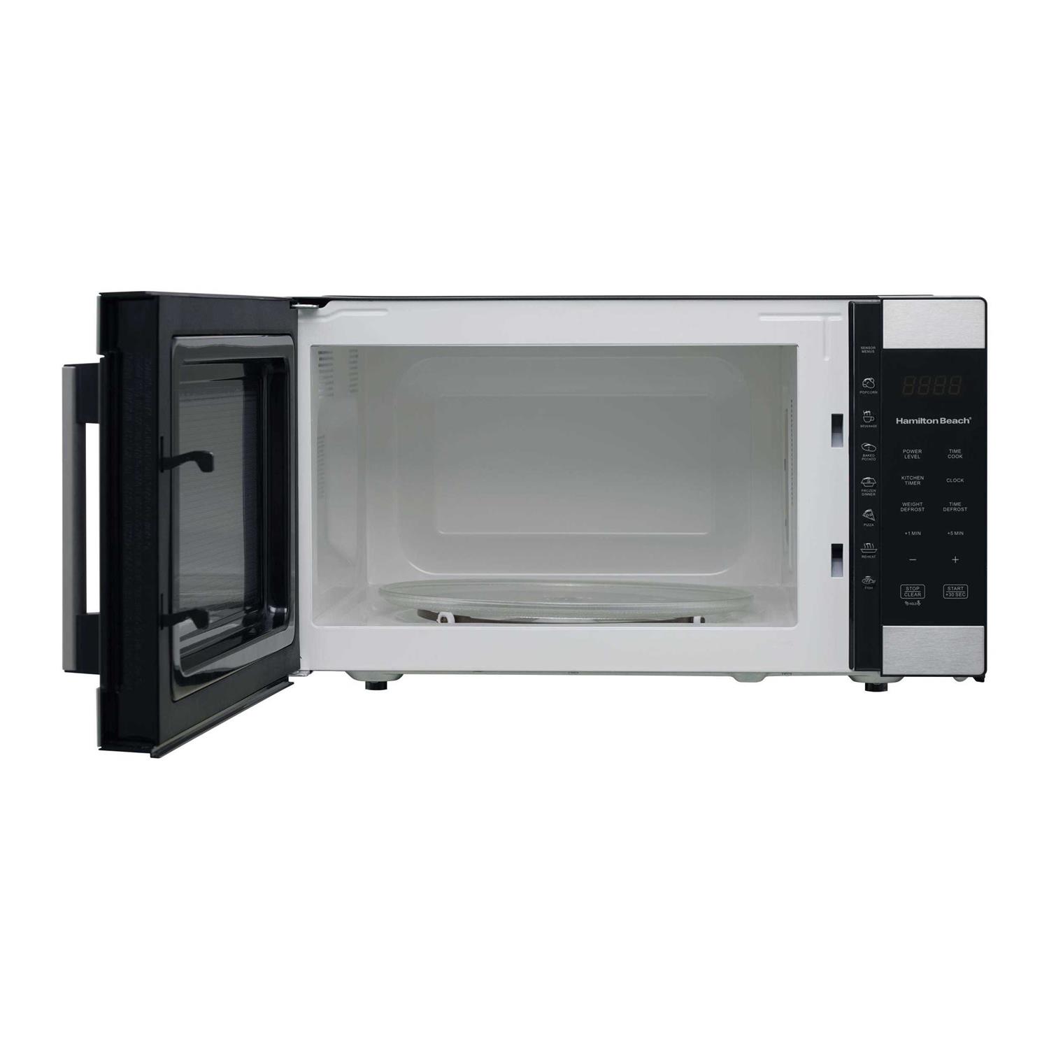 Hamilton Beach 1.6 cu ft Sensor Cook Countertop Microwave Oven in Stainless Steel