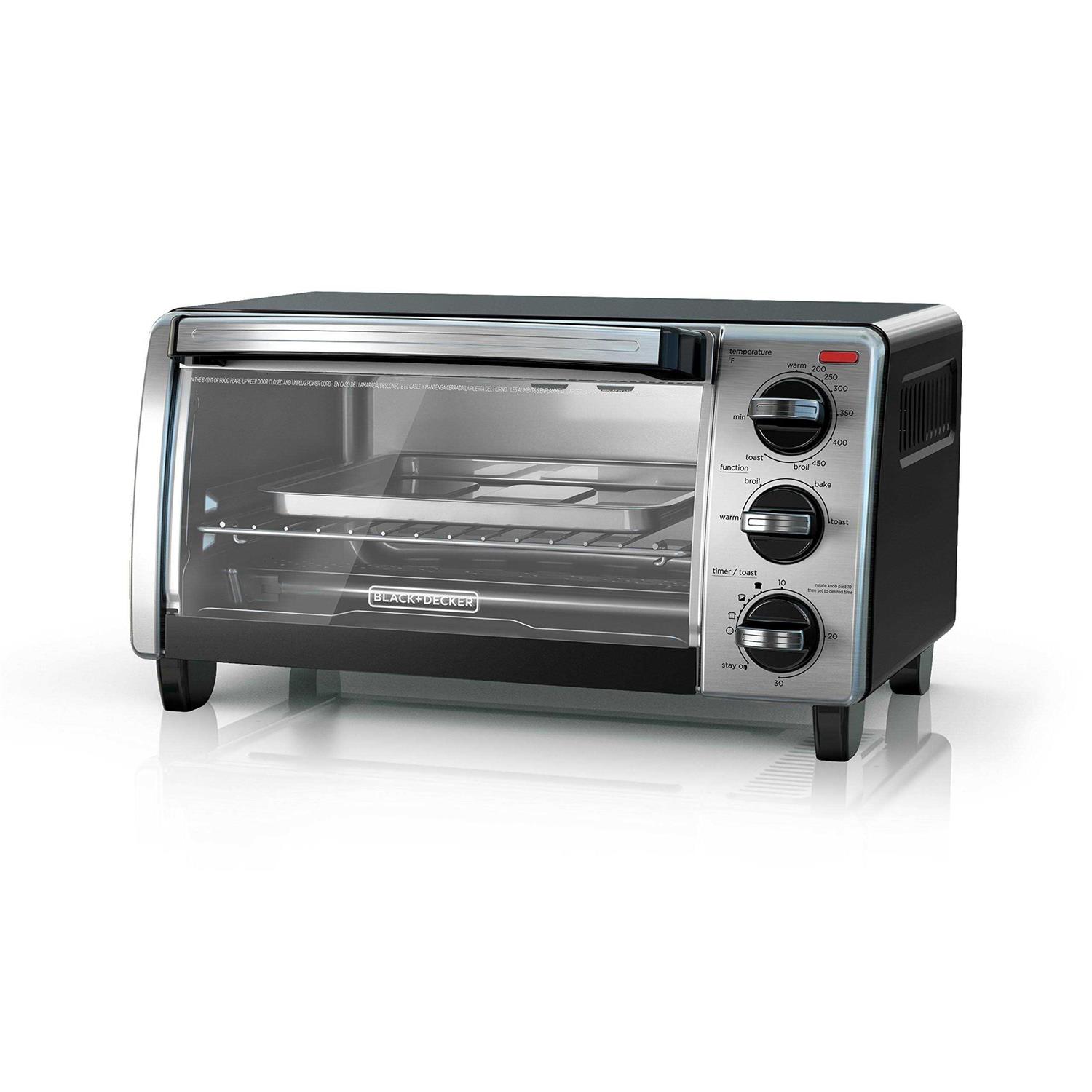 BLACK+DECKER TO1750SB 4-Slice Toaster Oven