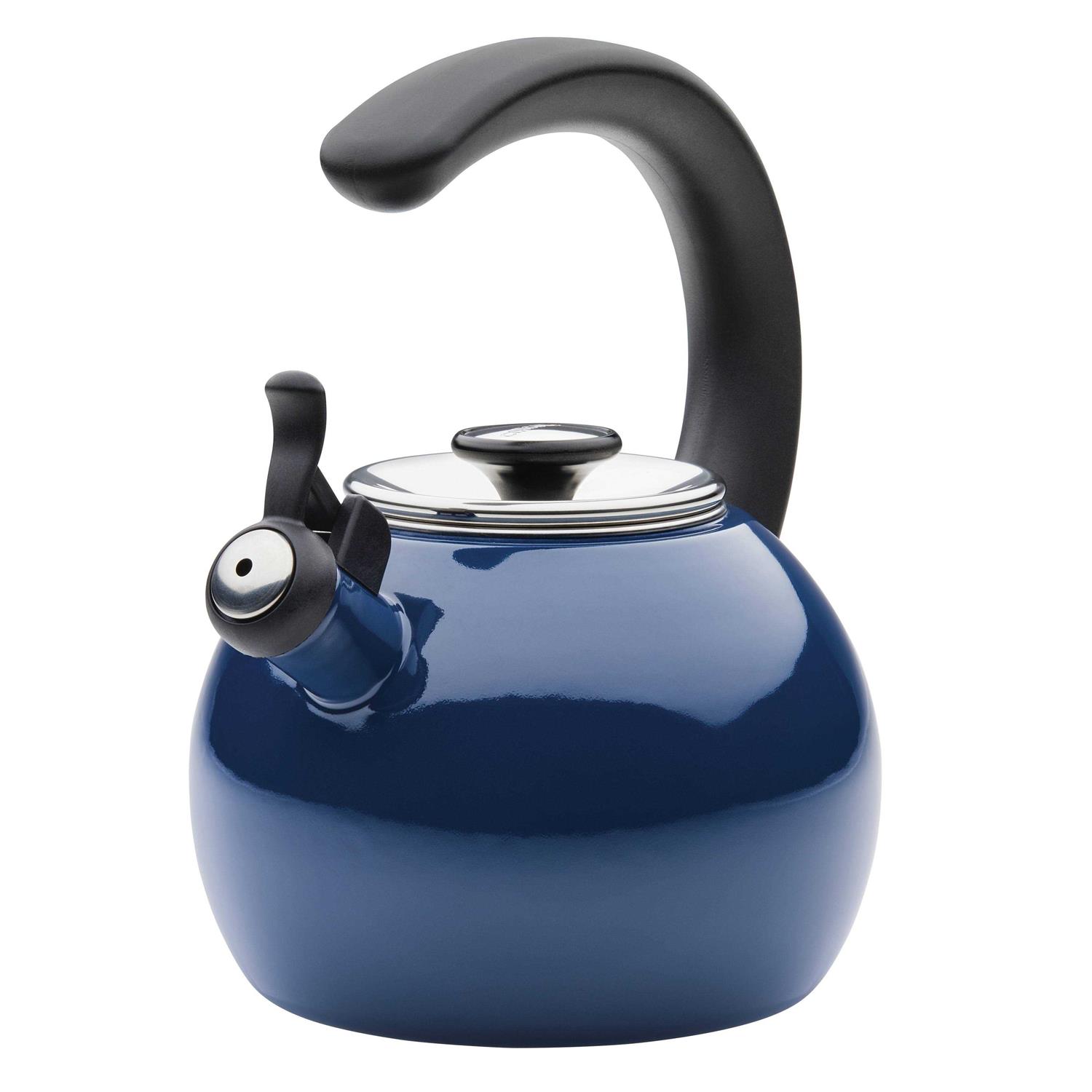 Circulon Enamel on Steel Whistling Teakettle with Flip-Up Spout