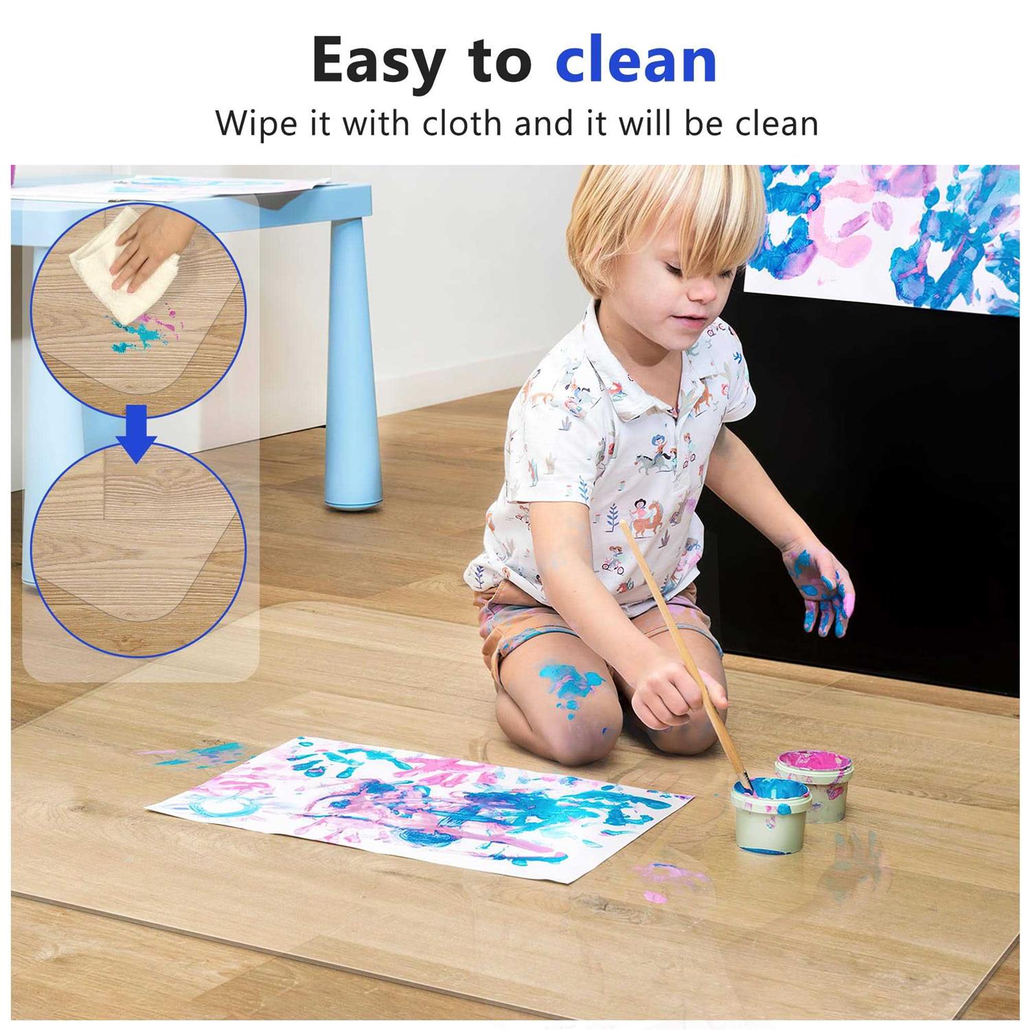 BesWin Office Chair Mat for Hardwood Floor 36×48 Clear Pvc Desk Chair Mat