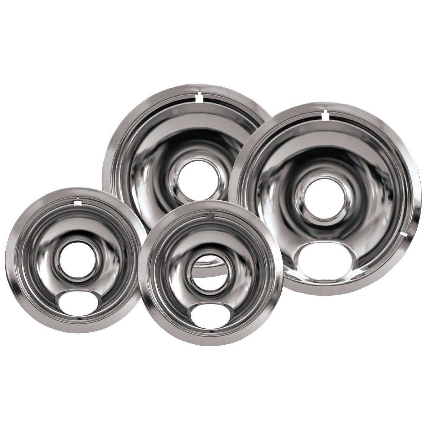 Mainstays Universal Chrome Drip Pans 4 Count