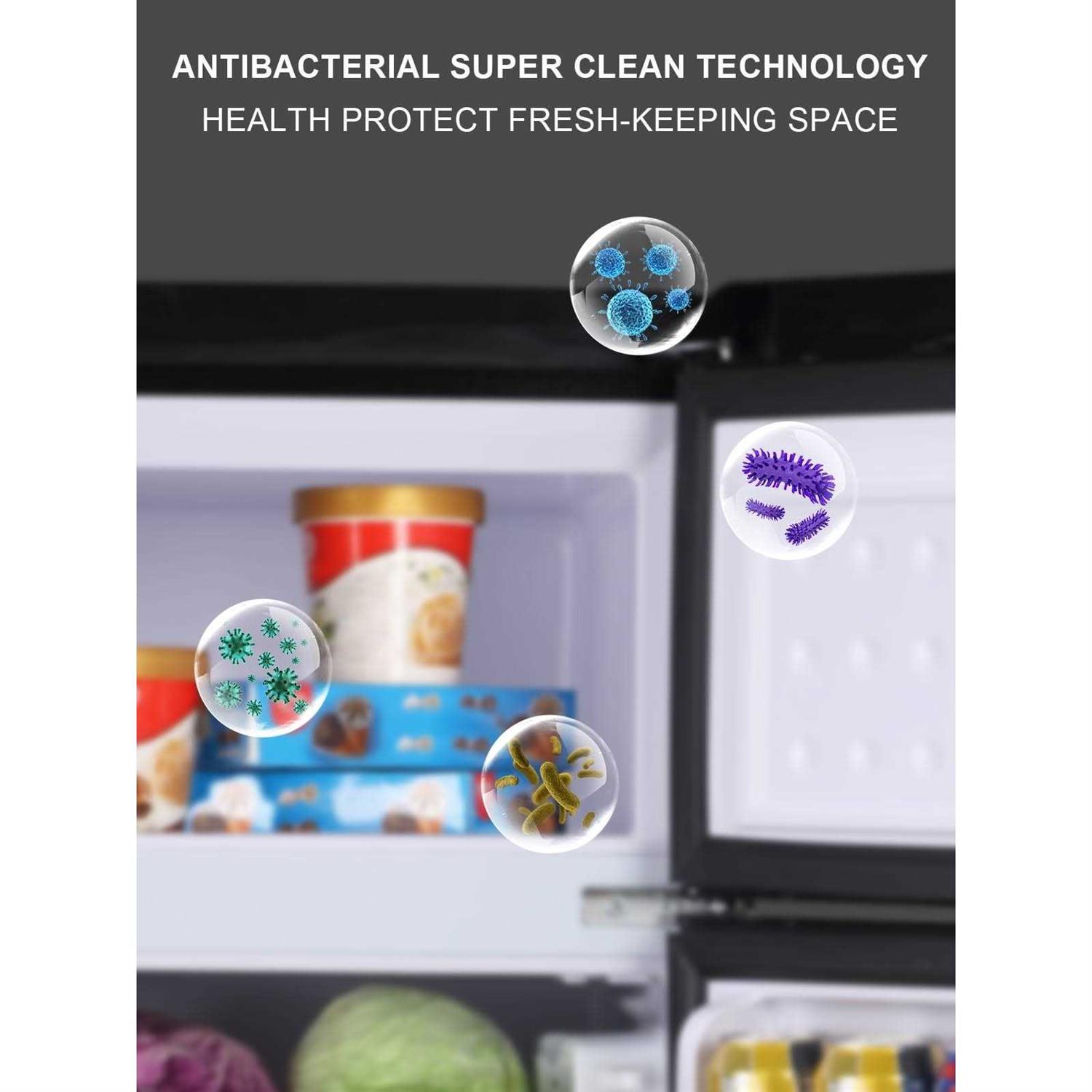 Wanai Compact Refrigerator 3.2 Cu.Ft Retro Fridge with Freezer 2 Door Mini Refrigerator