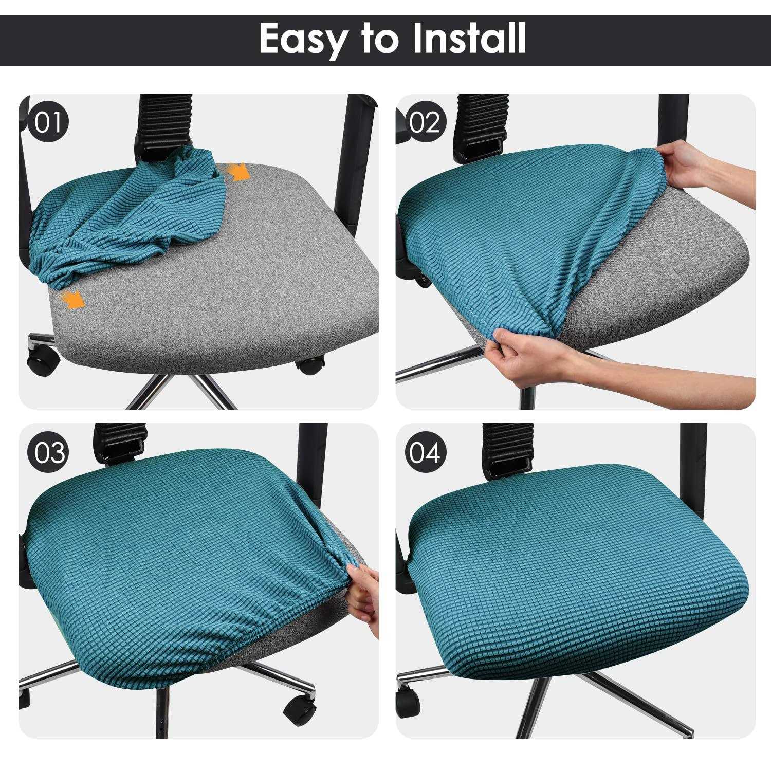 Yikko Soft Stretch Spandex Chair Seat Slipcover And Backrest Cover