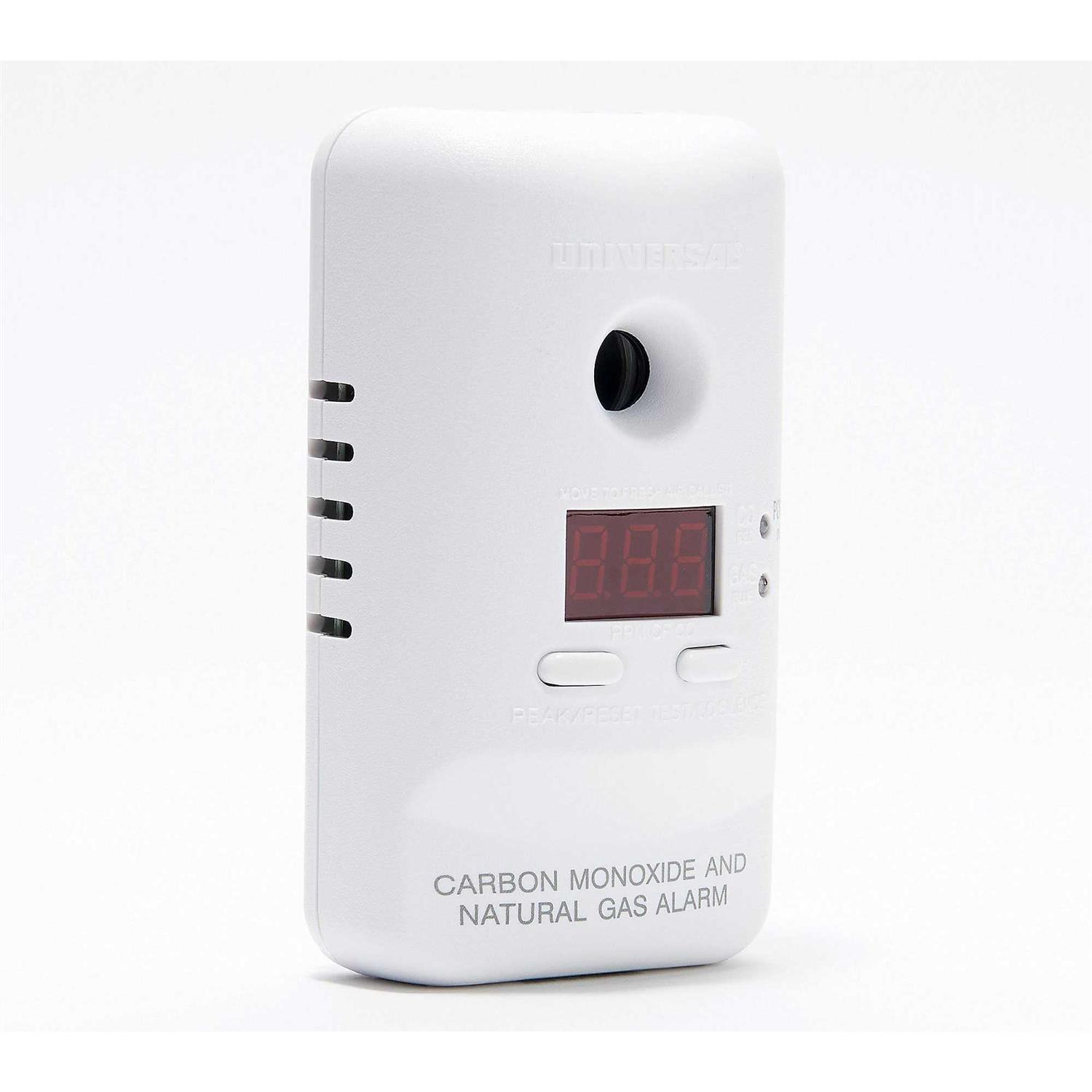Universal Security Instruments Plug-In, 2-In-1 Carbon Monoxide and Natural Gas Detector MCND401B