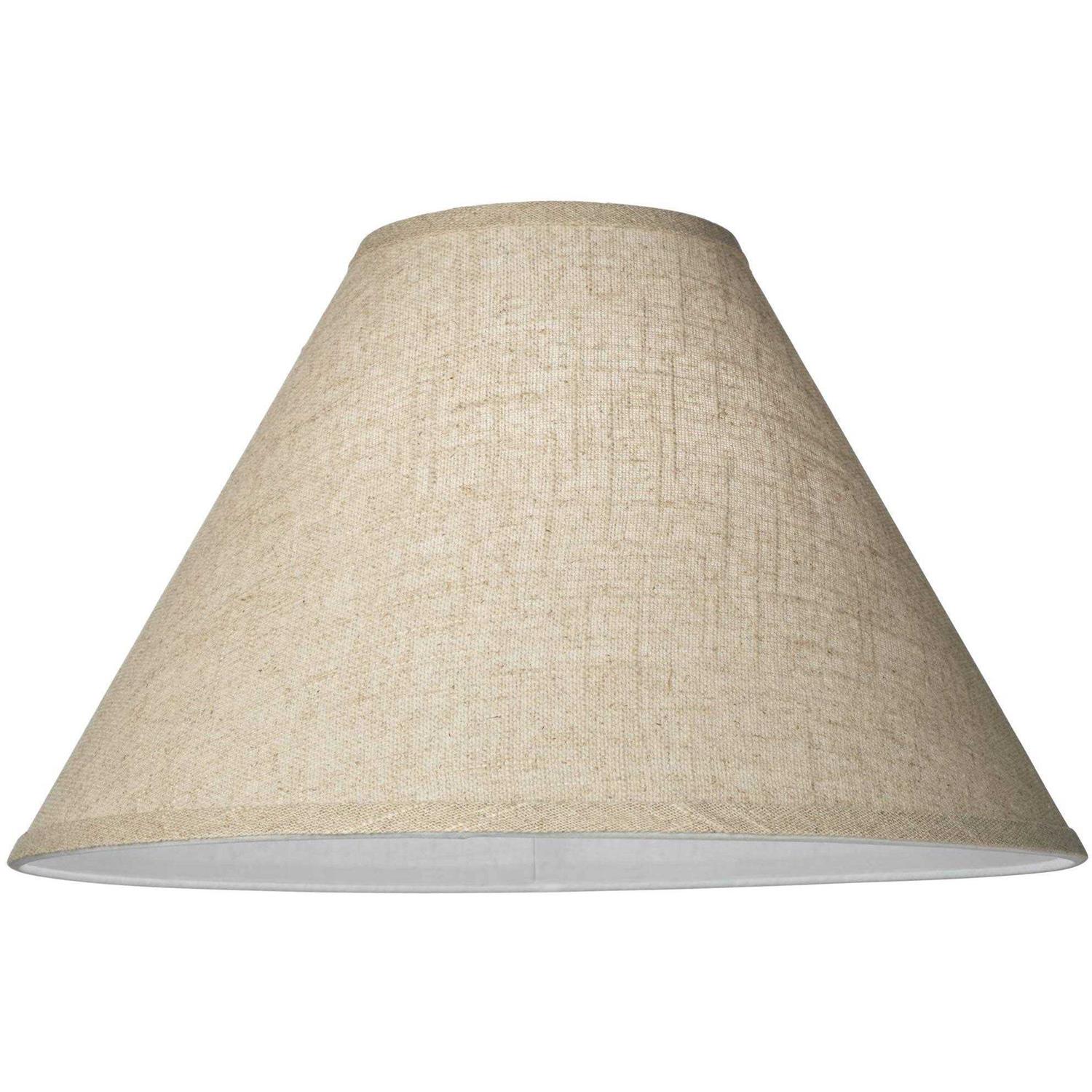 Springcrest Fine Burlap Empire Lamp Shade Top x Bottom x Slant Replacement with Harp and Finial